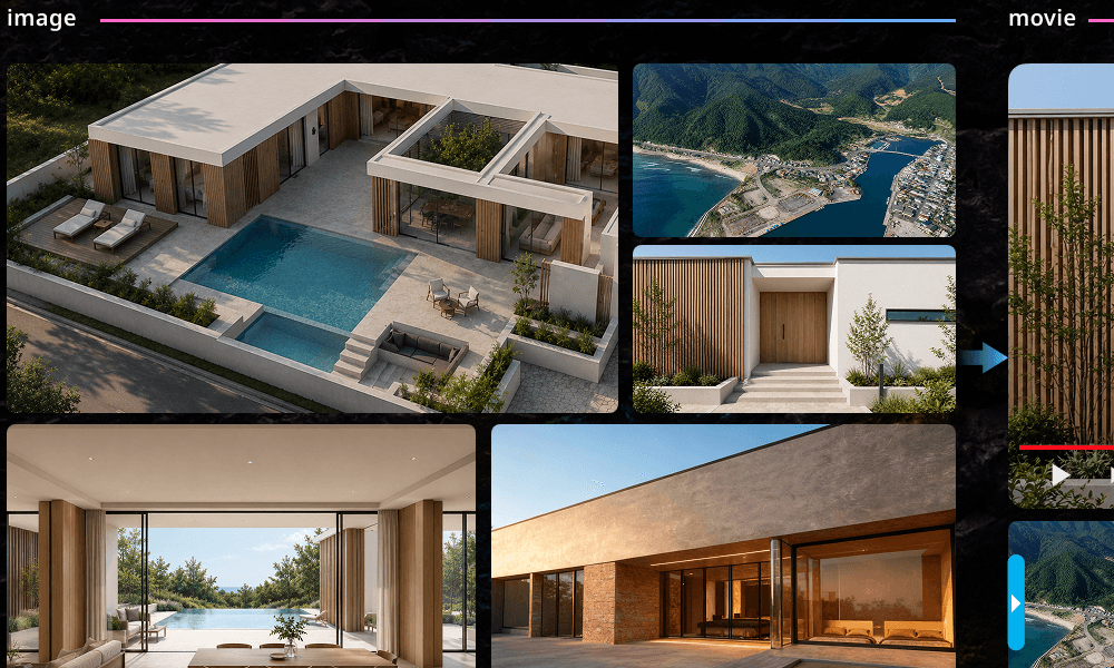 Architectural visualization example from the 3D visualization production service